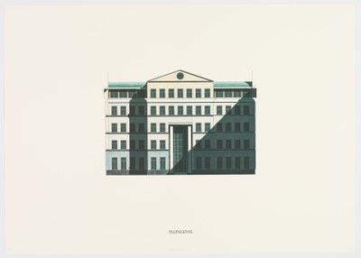 Ontwerp Pleingevel Kantoor 'Olympus', Parkstraat, Den Haag, 1987