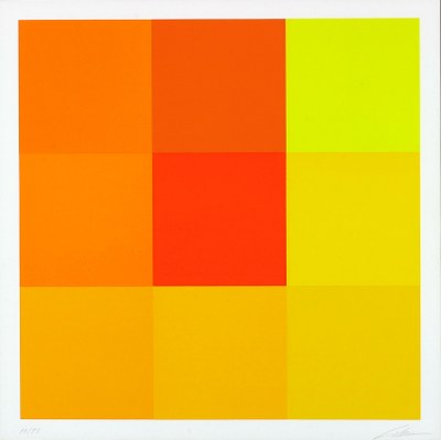 Stufung von cadmiumgelb hell zu orange