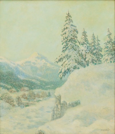 Vallei in de winter